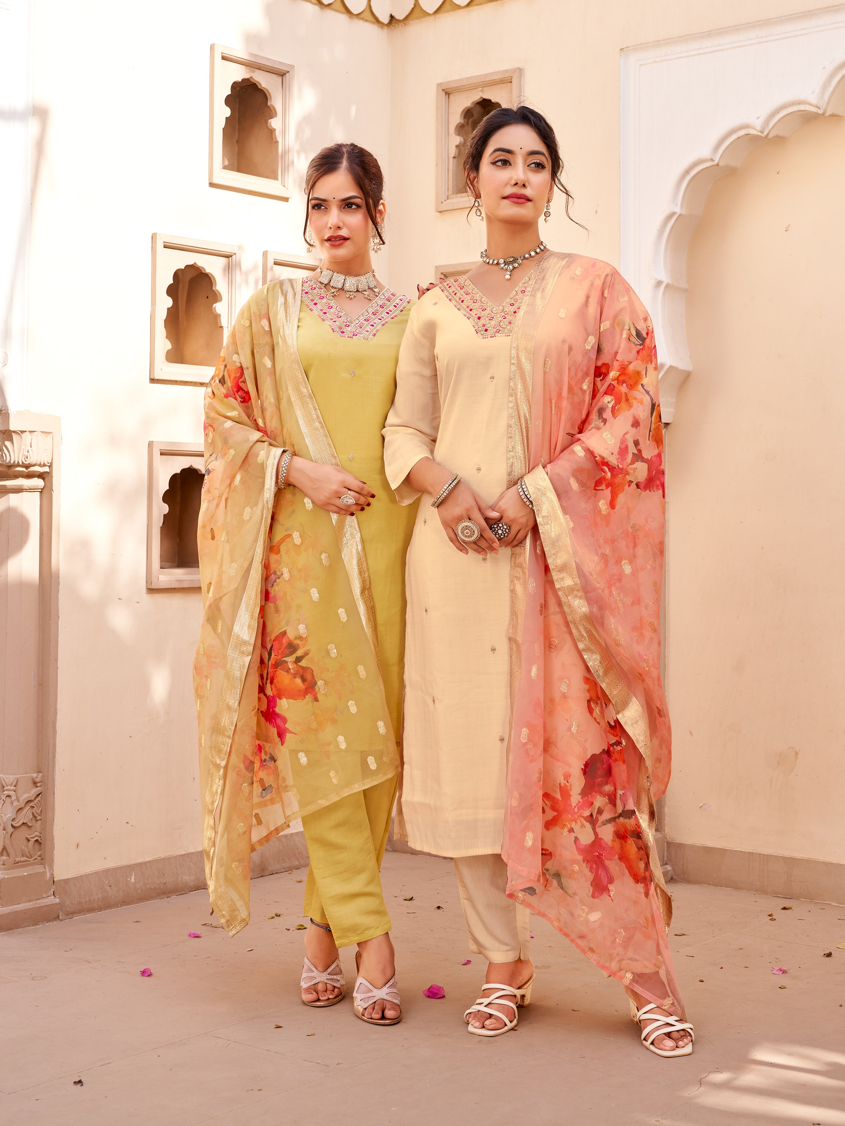 Beautiful Embroidery Straight Kurta with Dupatta